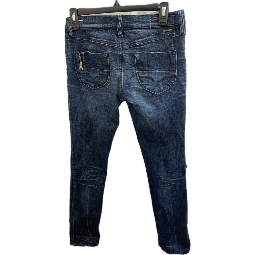 Diesel Livy Blue Denim Women's Jeans W28 L33  Stretch Biker Goth $349 MSRP